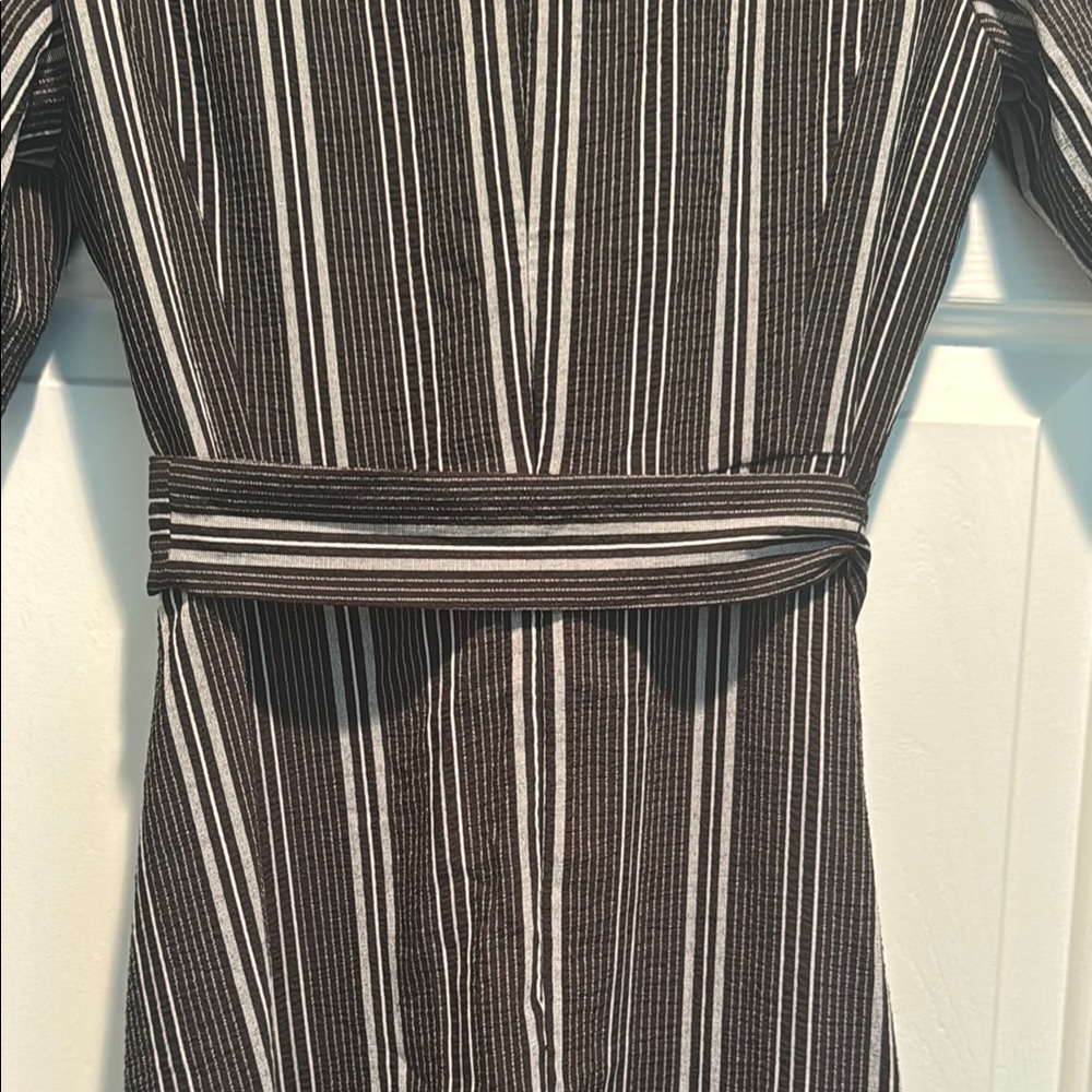 Excellent condition Black Striped Ruffle Dress - Picture 7 of 12
